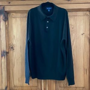 Paul Fredrick Cashmere and Silk Black Sweater Sz S